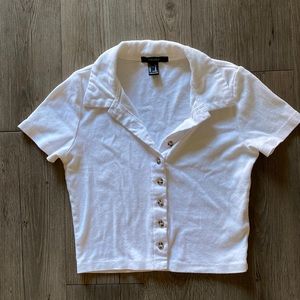 White Buttoned Top